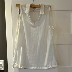 J Lindeberg Leah Sleeveless Polo White